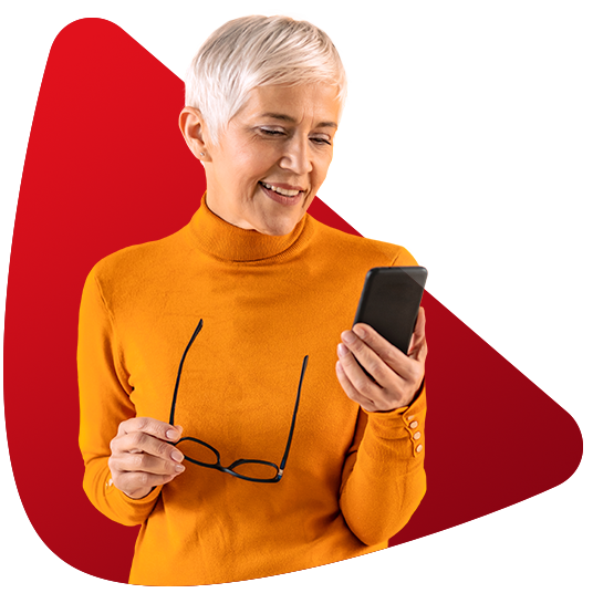 Mujer con celular