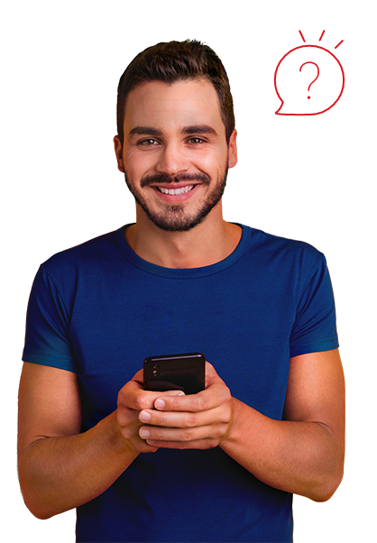 Mujer con celular - Preguntas Frecuentes