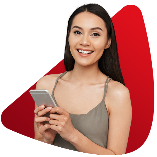 Mujer con celular