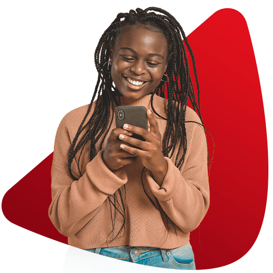 Mujer con celular