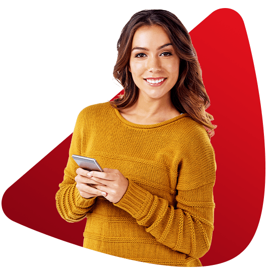 Mujer con celular