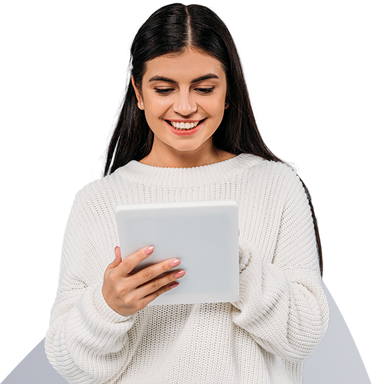 Hombre feliz con celular