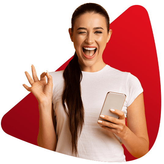 Mujer con celular